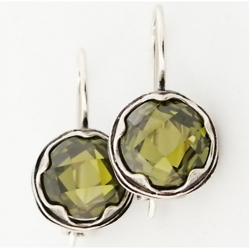 Cercei argint peridot E1807