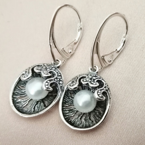 Cercei argint perla E1282