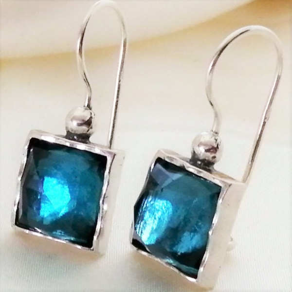 Cercei argint topaz blue E2677