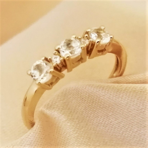Inel DARIA-argint placat cu aur, VR018115 cristal