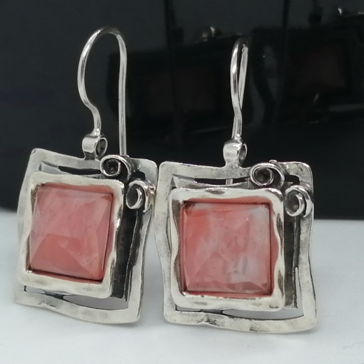 Cercei argint E3830 cherry quartz
