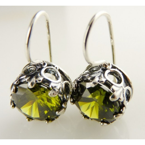 Cercei din argint- peridot E867