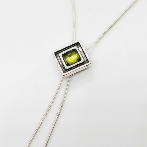 Colier argint peridot N1687