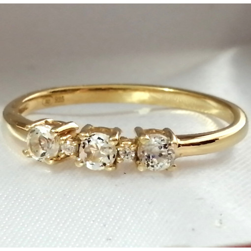 Inel DARIA-argint placat cu aur, VR018115 cristal