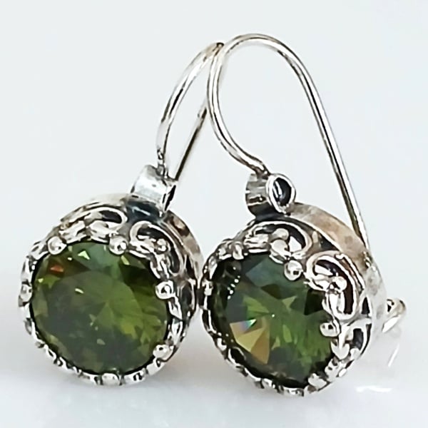 Cercei “Verde Regal” – argint 925 si peridot E3306