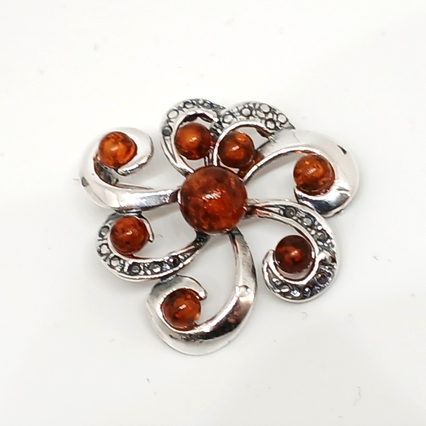 Brosa argint chihlimbar BRO2774