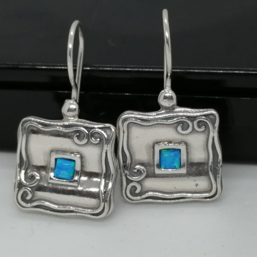 Cercei argint opal E1442