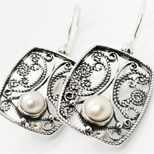 Cercei argint perla- E3635