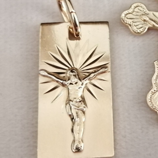 Cruciulita Tereza- argint placat cu aur -CNST0106AGCRI