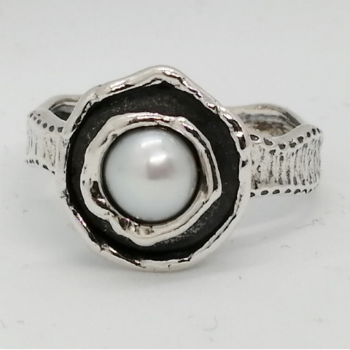 Inel argint perle - R3229