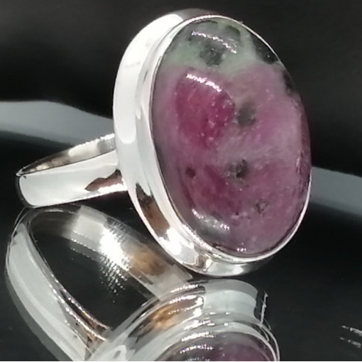 Inel argint ruby zoisit - R36-RZ-C