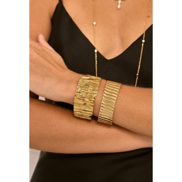 Brățară Cuff Golden Ripple – Elegant Waves RG324AQ309 - Img 3