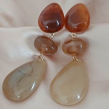 Cercei Amber Marble Drops RGAI32010-380C
