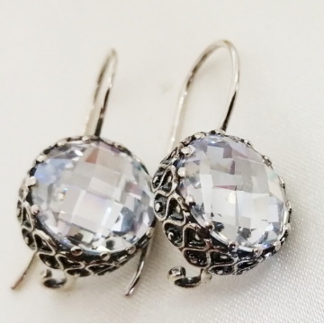 Cercei argint zircon E1766 - Img 2