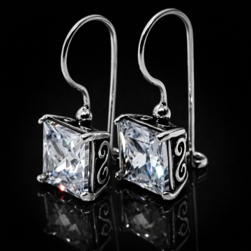 Cercei argint zircon E4304 - Img 4