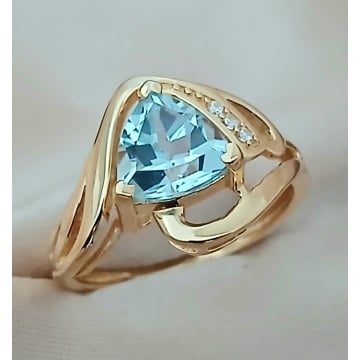 Inel Tessa -argint placat cu aur -RGR032984 TOPAZ - Img 1