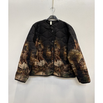RG230083N–Jachetă Matlasată Artistic Landscape L–XL (EU 42–46) - Img 3