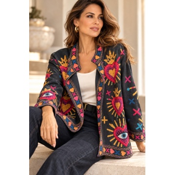 RG26586-30 Jachetă Velvet Art – Imprimeu Artistic, Efect Catifea | Made in Italy 40–46 (M–2XL) - Img 2