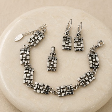 Set argint „Metropolitan Square – Silver Set” - SET 2240