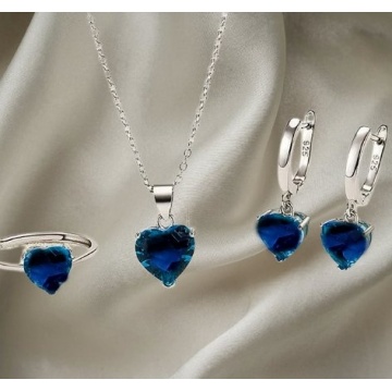 Set placat argint 925 „Midnight Heart Royale” –E2241R - Img 3
