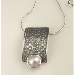 Colier argint si perla - N4270