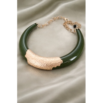 Colier Statement Emerald & Gold – Accent Organic RGCL-2700213 S