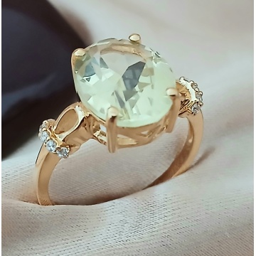 Inel Afrodita-argint placat cu aur -RGR014176 lemon topaz - Img 3