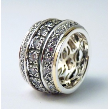Inel Celestia din argint 925 și aur 14K cu zirconii – Design regal cu motive stelare - Img 3
