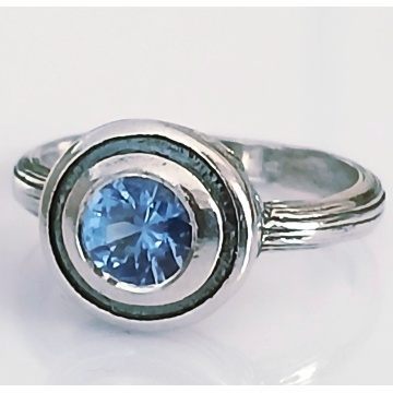 Inel din argint cu topaz albastru – „Picătura Cerului” R1681 - Img 3