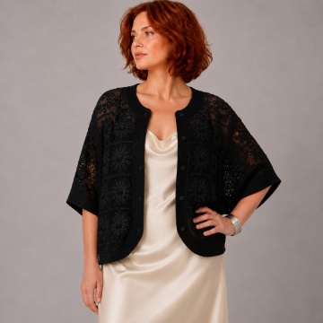 Kimono Boheme Brodé negru , bumbac 100%, 38–46 (S–XXL) RG2003N