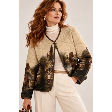 RG230083B–Jachetă Matlasată Artistic Landscape L–XL (EU 42–46)