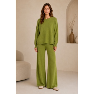 RG2442O Olive Set M–2XL tricotat premium – Pulover oversized & pantaloni largi