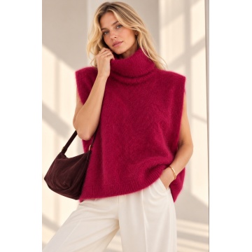 RG5212B–Pulover Dolcevita Oversize din 82% Kid Mohair – Made in Italy