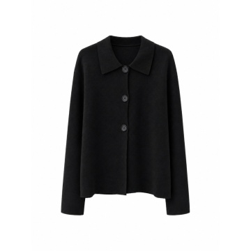 RG5424N–Jachetă Tricotată NOIR – Soft Elegance - Img 2