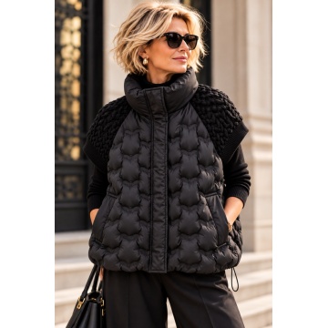 RG822N–Vestă Matlasată Urban Knit – Negru