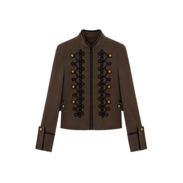 RG8812M Jachetă Officer Chic cu Galoane Decorative și Nasturi Aurii - Img 2