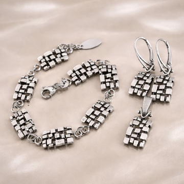 Set argint „Metropolitan Square – Silver Set” - SET 2240