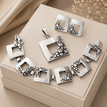 Set Argint 925 „Geometric Shine” SET1355