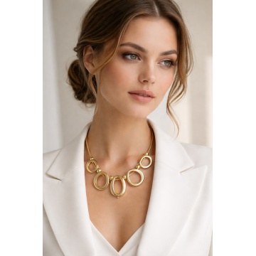Colier „Silver Pebbles” – Chic Organic Statement RGAB22017-690 S - Img 3