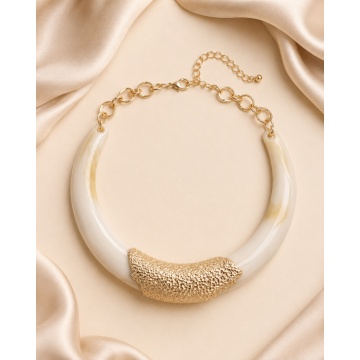 Colier Statement Ivory Gold -Accent Organic- RGCL-2700213 - Img 3