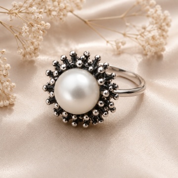 Inel argint perla R1278