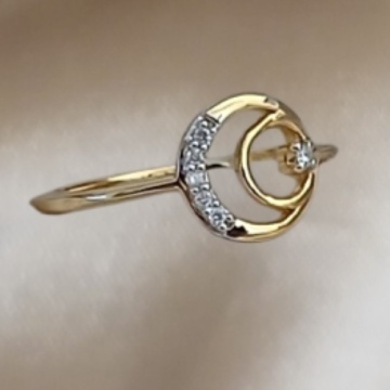 Inel argint placat cu aur -RGR062475 Diamant - Img 3