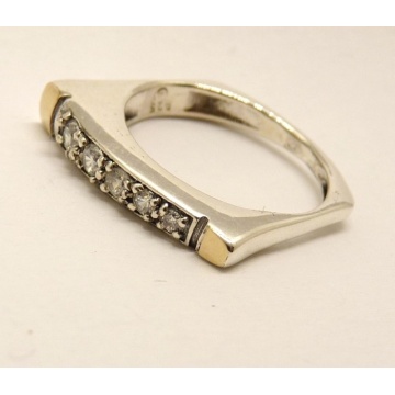 Inel argint si aur 9k -zircon 11538 - Img 3