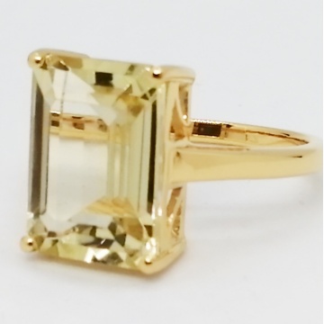 Inel LIDIA -argint placat cu aur -RGR16010 lemon topaz - Img 5