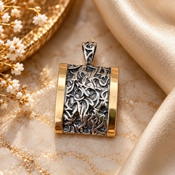 Pandantiv Brocart argint si aur 14k- 410743