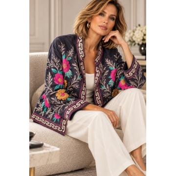 RG26586-27 Jachetă Velvet Art – Imprimeu Artistic, Efect Catifea | Made in Italy 40–46 (M–2XL)