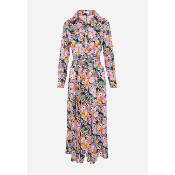 RGL629–Rochie Maxi Florală din Vâscoză cu Cordon – Romantic Bloom - Img 5