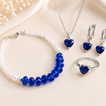 Set placat argint 925 „Midnight Heart Royale” –E2241R - Img 6