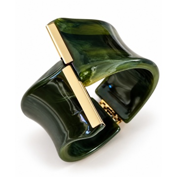 Brățară din rășină cu închidere cu arc RG5183 VERDE MASLINIU