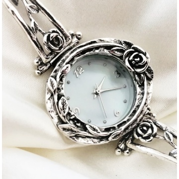 Ceas din Argint 925 cu Trandafir W9423 - Img 2